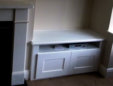 office desk and storage